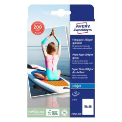 Avery C2549-20P Inkjet fotokort 10x15