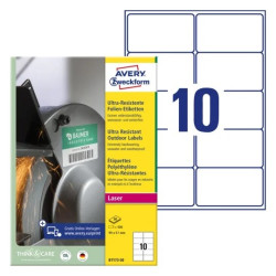 Avery B7173-50 Ekstremt modstandsdygtige og elastiske etiketter 99x57mm 50ark