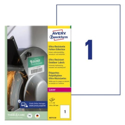 Avery B4775-50 Ekstremt modstandsdygtige og elastiske etiketter