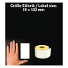 Avery A1933088 Holdbare polyester etiketter til etiketprinter 59x102mm 300stk