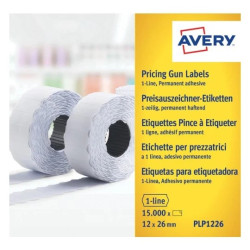 Avery PLP1226 Hvid Prisetiket 1 linie