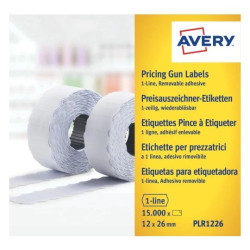 Avery PLR1226 Hvid Prisetiket 1 linie