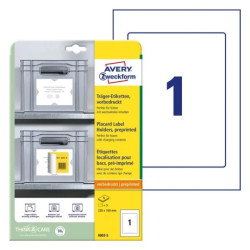 Avery 8003-5 Placard etiketholdere, forprintede