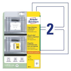Avery 8002-5 Placard etiketholdere, forprintede