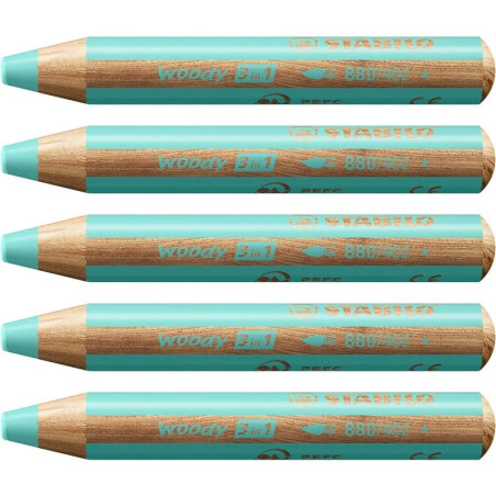 Stabilo woody 880-630 Brun tyk farveblyant 5stk