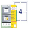 Avery 8001-20 Placard etiketholdere, forprintede 120 x 80 mm, Fortrykt, A4 20ark