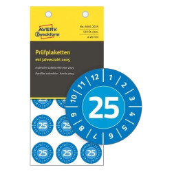 Avery 6945-2025 Inspektionsetiketter 2025 med NoPeel™ Ø20mm 8ark