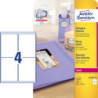 Avery L7769-40 Glossy etiketter 4 pr. ark 99.1 x 139 40 ark
