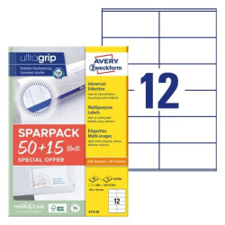 Avery 6175-65 Universaletiketter med Ultragrip 105x48mm
