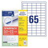 Avery 6121-65 Universaletiketter med ultragrip 38x21,2mm (65ark)