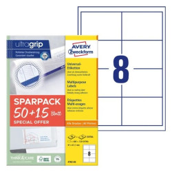Avery 4782-65 Universaletiketter med ultragrip 97x67,7mm