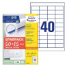 Avery 4780-65 Universaletiketter med ultragrip 48,5x25,4mm
