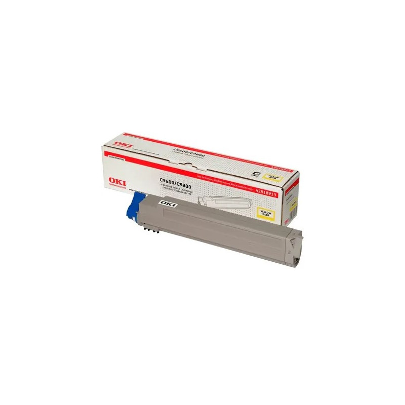 Tonerpatron 42918913 gul C9600-C9800, original OKI (15000s)