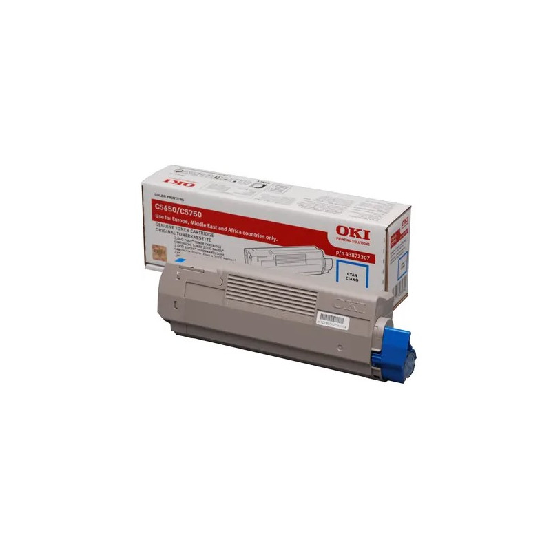 Tonerpatron OKI 43872307 cyan C5650-C5750 original (2000 sider)