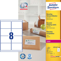 Avery LR7165-100 Adresse etiketter store kuverter 8 pr. ark 99.1 x 67.7 100 ark