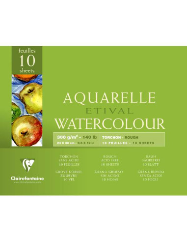 Etival 96561 Akvarelblokke 300gr. Torchon 24x30cm (4stk.)