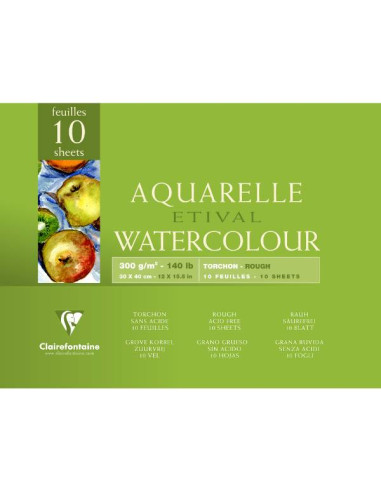 Etival 96562 Akvarelblokke 300gr. Torchon 30x40cm (4stk.)