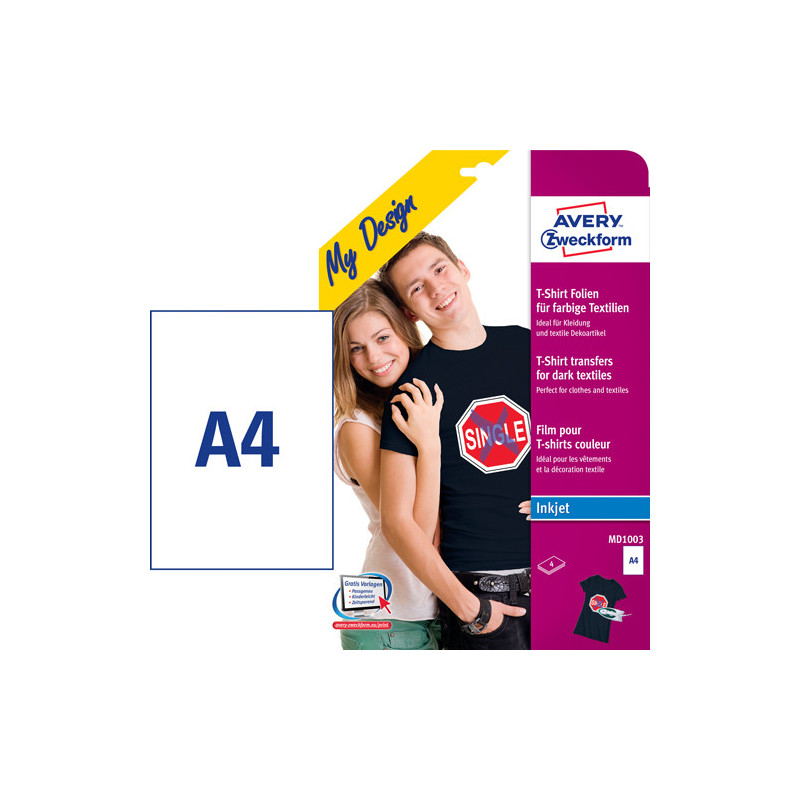 Avery MD1003 T-Shirt Transfer til farvede textiler