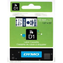 DYMO 45014 D1 Tape 12mm x 7m blå på hvid