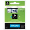DYMO 45014 D1 Tape 12mm x 7m blå på hvid