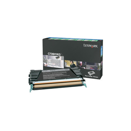 Tonerpatron C736H1KG Sort toner Høj kap. orig. Lexmark (12.000s)