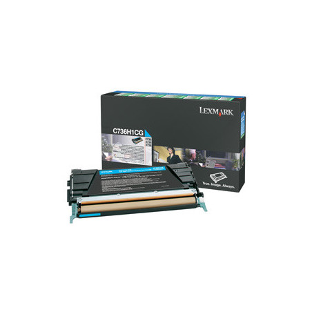 Tonerpatron C736H1CG Cyan Høj kapacitet