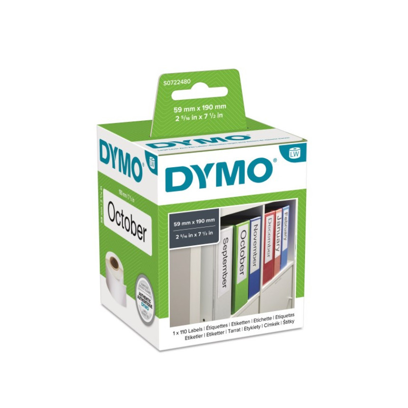 DYMO 99019 X-stor etiket til mapper 59 x 190 mm
