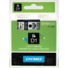 DYMO 53710 D1 Tape 24mm x 7m sort på klar