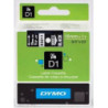 DYMO 45811 D1 Tape 19mm x 7m hvid på sort