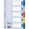 Faneblad Esselte PP A5 5-delt flerfarvet