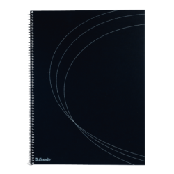 Notesblok Memo A4 spiral lin. sort indb.