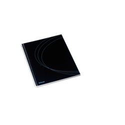 Notesblok Memo A5 spiral lin. sort indb.