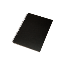 Notesblok Memo Art A5 wire-o lin. sort