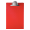 Clipboard uden forside stor kapacit. rød