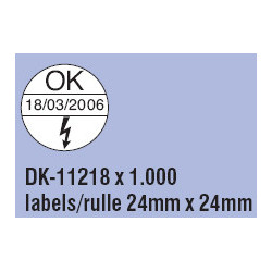 Brother DK-11218-DK11218 runde etiketter ø24mm 1000stk.