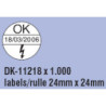 Brother DK-11218-DK11218 runde etiketter ø24mm 1000stk.