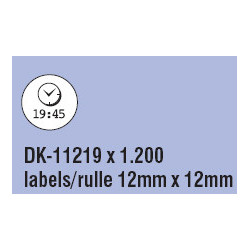 Brother DK-11219-DK11219 runde etiketter ø12mm 1200stk.