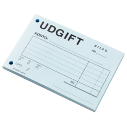 Udgiftsbilag A6 blå