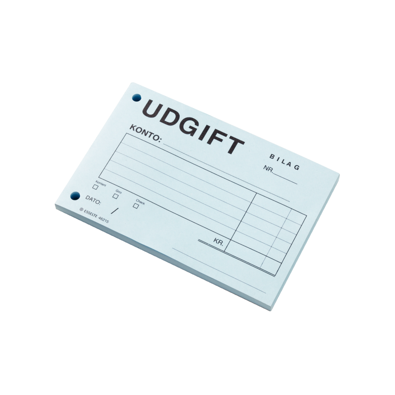 Udgiftsbilag A6 blå