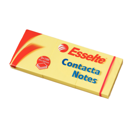 Contacta Notes 50x40mm gul 3pak