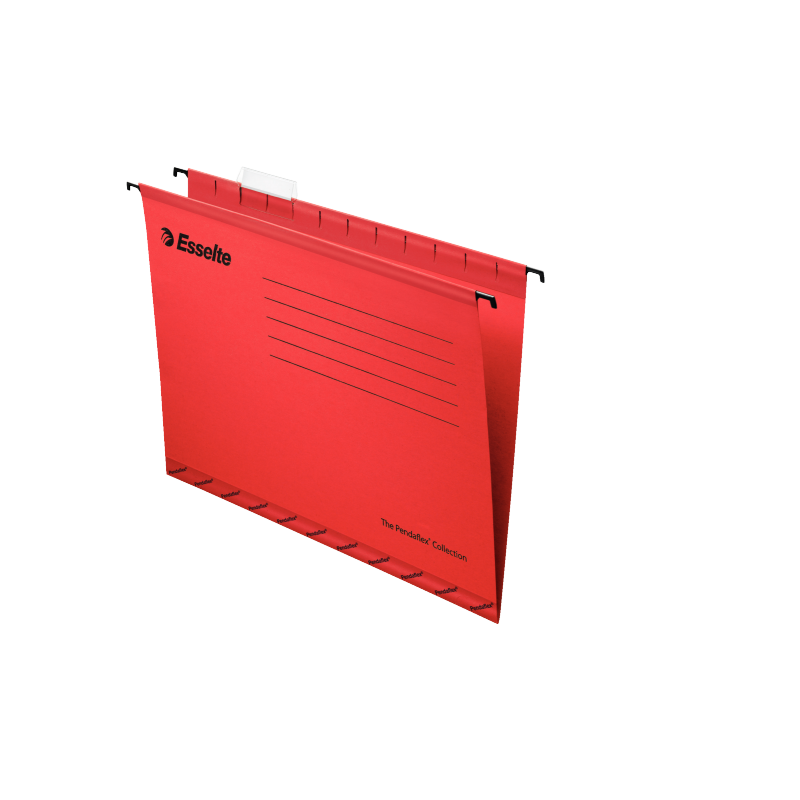 Hængemappe Esselte folio (ikke A4) rød 25stk.