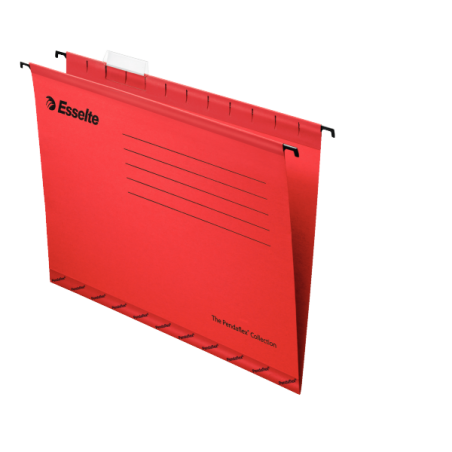 Hængemappe Esselte folio (ikke A4) rød 25stk.