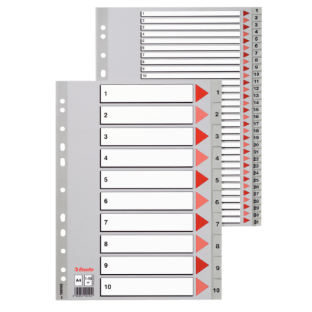 Register Esselte PP A4 1-5 grå 