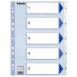 Register Esselte PP A4 1-5 hvid