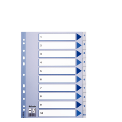 Register Esselte PP A4 1-10 hvid