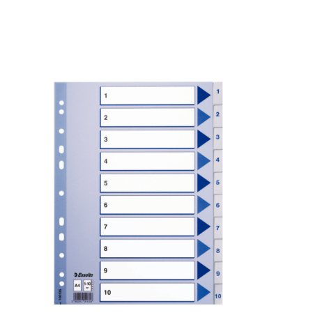 Register Esselte PP A4 1-10 hvid