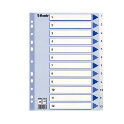 Register Esselte PP A4 1-12 hvid