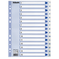 Register Esselte PP A4 1-15 hvid