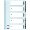 Register Esselte Mylar A4 1-5 flerfarvet