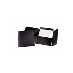 3-klap elastikmappe A4 sort